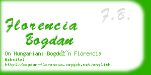 florencia bogdan business card